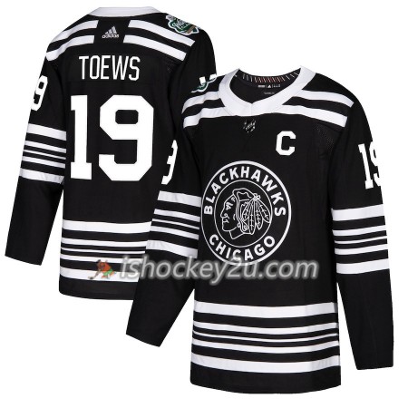 Mænd NHL Chicago Blackhawks Trøje Jonathan Toews 19 2019 Winter Classic Adidas Sort Authentic